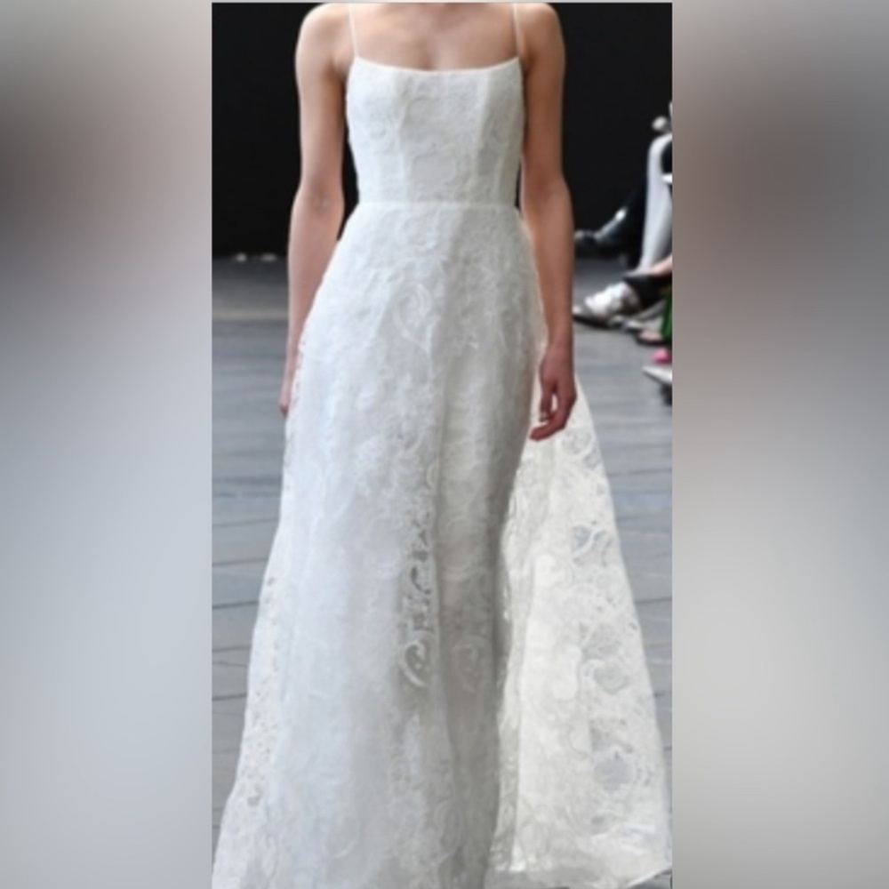 Amsale Dawson Lace Wedding Dress - Size 2